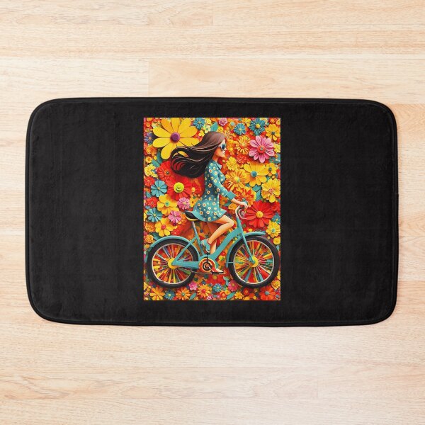 Item preview, Floral Pedals: Girl Cycling in Bloom Collection designed and sold by Wonder Pixel Studio.