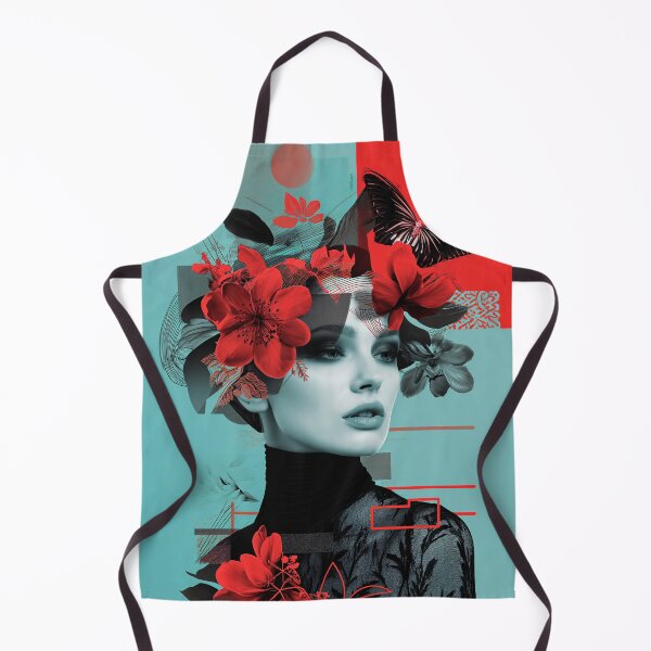 Item preview, Floral Crown Woman Bold Collage Portrait Art Print designed and sold by VUK VESOVIC.