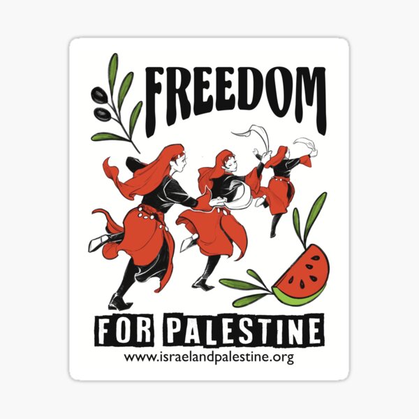 Freedom for Palestine (borderless) Sticker