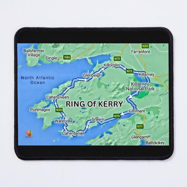 Item preview, Ring Of Kerry Map Guide County Kerry Ireland designed and sold by OliDesigns.