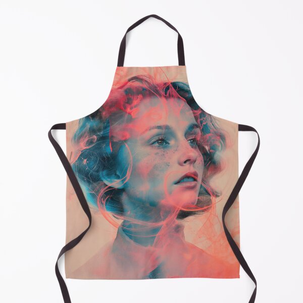 Item preview, Mysterious Freckled Woman Smoke Ethereal Portrait Art Print designed and sold by VUK VESOVIC.