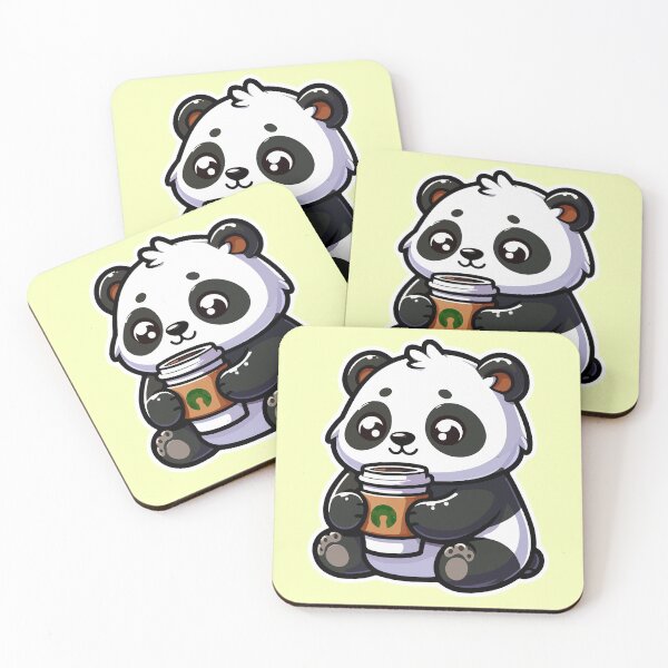 Item preview, Kawaii Cute Panda Drinking Coffee 3 | Pets and Animals for Men and Women t-shirt designed and sold by panchiTWO.
