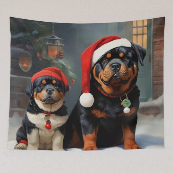 Item preview, Festive Paws: Rottweiler Christmas designed and sold by DoggyDream.