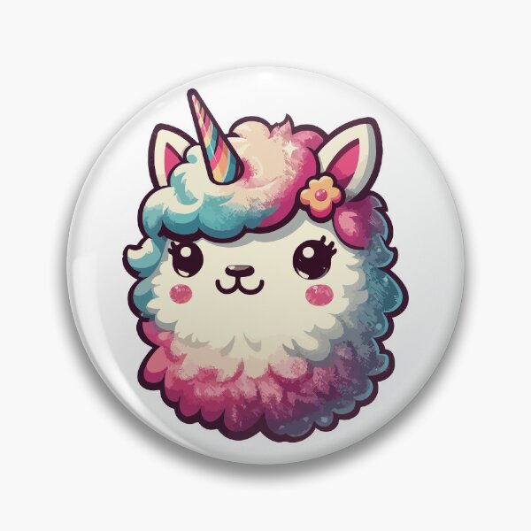 Item preview, Kawaii rainbow llamacorn unicorn llama designed and sold by TomFrontierArt.