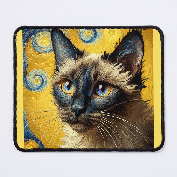 Item preview, Siamese Canvas: Van Gogh Muse designed and sold by BastKittyStore.