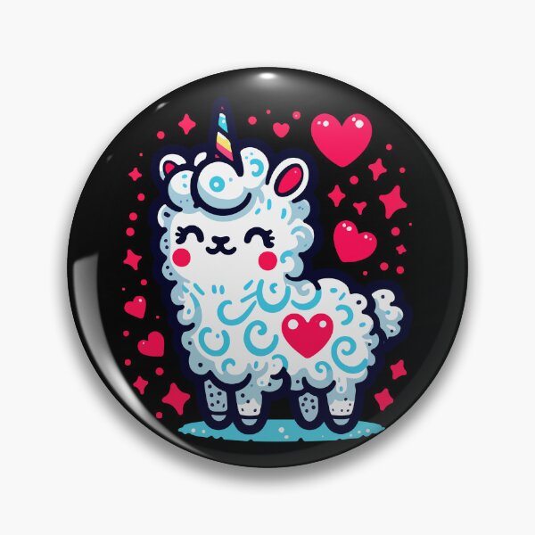 Item preview, Kawaii rainbow llamacorn unicorn llama of love designed and sold by TomFrontierArt.