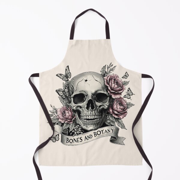 Item preview, Bones and botany, Skull human anatomy floral, pink watercolor roses, Bones and Botany art anatomy designed and sold by Collagedream.