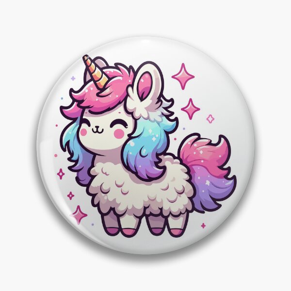 Item preview, Kawaii rainbow llamacorn unicorn llama designed and sold by TomFrontierArt.