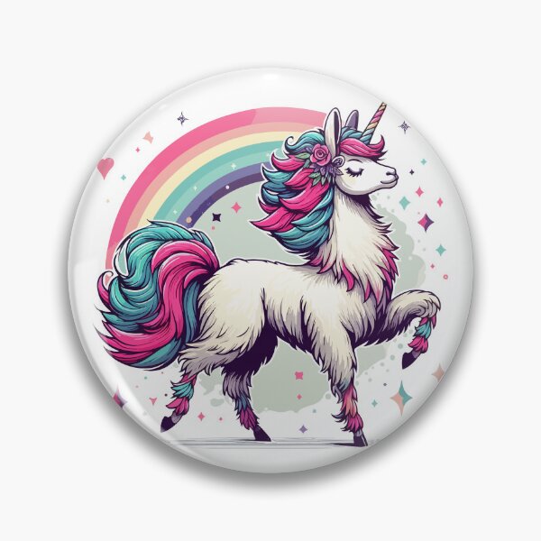 Item preview, Kawaii rainbow llamacorn unicorn llama designed and sold by TomFrontierArt.