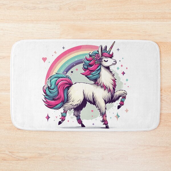 Item preview, Kawaii rainbow llamacorn unicorn llama designed and sold by TomFrontierArt.