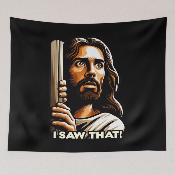 Item preview, I SAW THAT Jesus meme WWJD designed and sold by plushism.
