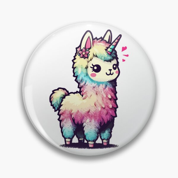 Item preview, Kawaii rainbow llamacorn unicorn llama designed and sold by TomFrontierArt.