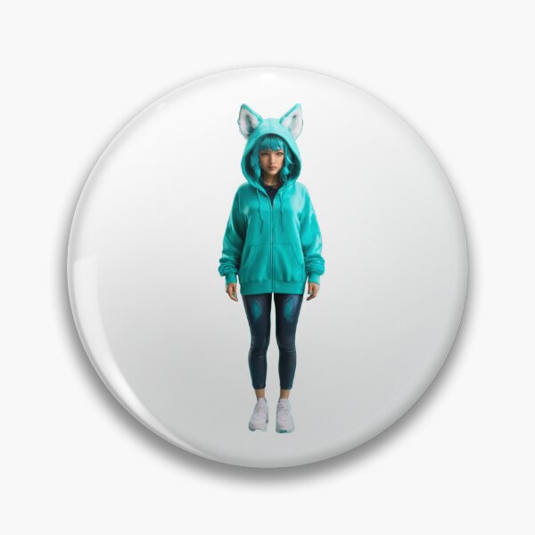 Item preview, Aqua Cat-Ear Hoodie - Cozy and Stylish designed and sold by DotsAndDesigns.