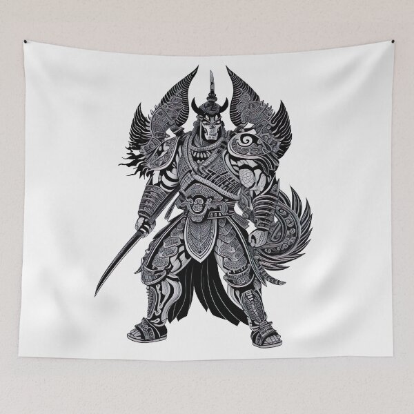 Item preview, Japanese Samurai Warrior Mystical Oni Japan designed and sold by Frostquest.