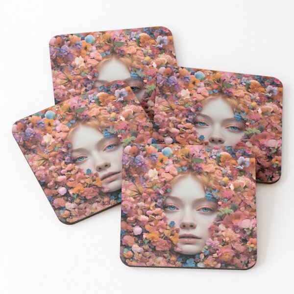 Item preview,  Elle Fanning` face between flowers designed and sold by bogfl.