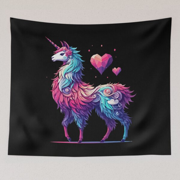 Item preview, Trendy doodle rainbow llamacorn unicorn llama of love designed and sold by TomFrontierArt.