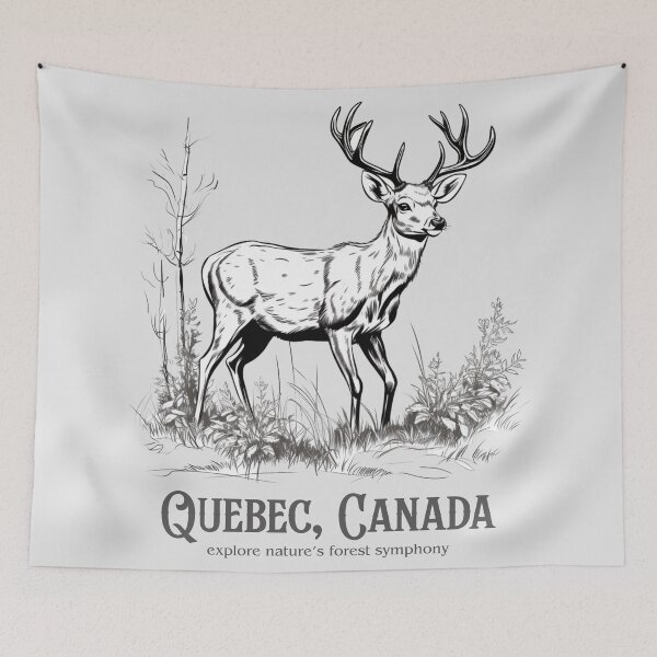 Item preview, QUEBEC’S WANDERLUST: DEER UNVEILING NATURE’S CHARM designed and sold by kcaandwu.