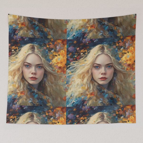 Item preview, colorful picture with Elle Fanning designed and sold by bogfl.