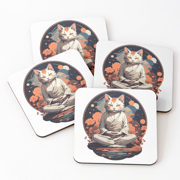 Item preview, Cat Cosmic Night Meditation designed and sold by BzzBzzArts.