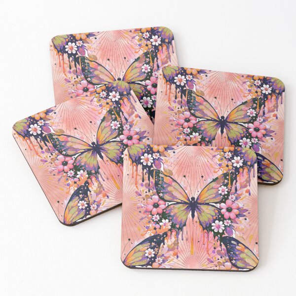 Item preview, Butterfly and floral bloom designed and sold by Veata.