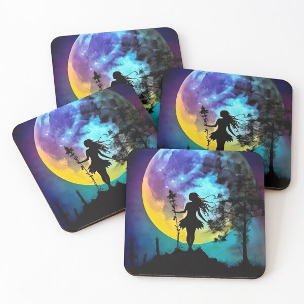 Item preview, Moonlit Dreams | Fairy Silhouette in Celestial Colorsplash designed and sold by MysticFable.