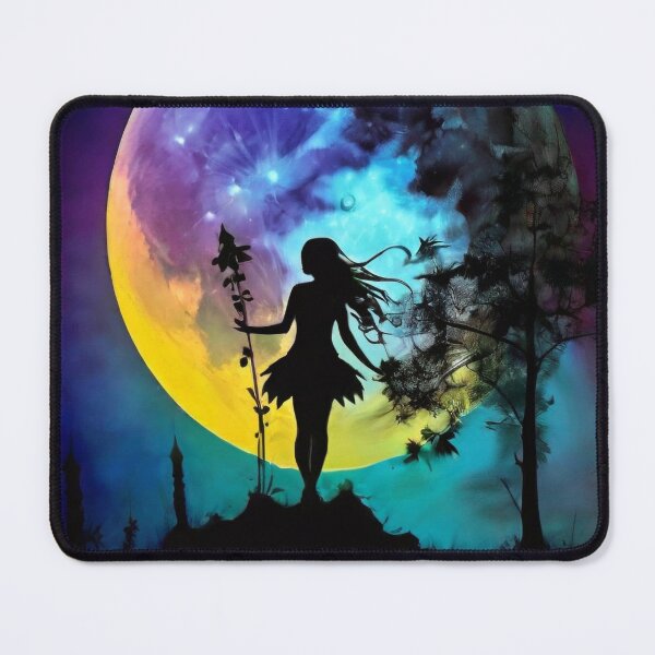 Item preview, Moonlit Dreams | Fairy Silhouette in Celestial Colorsplash designed and sold by MysticFable.