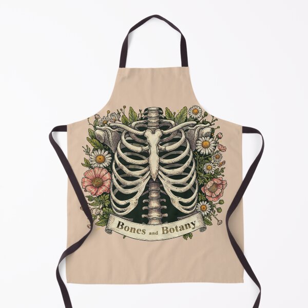 Item preview, bones and botany, ribcage, torso, Anatomy Art, ribcage roses and butterflies, thoracicy, leaves anatomy Ribcage, rib cage, anatomy skeleton designed and sold by Collagedream.