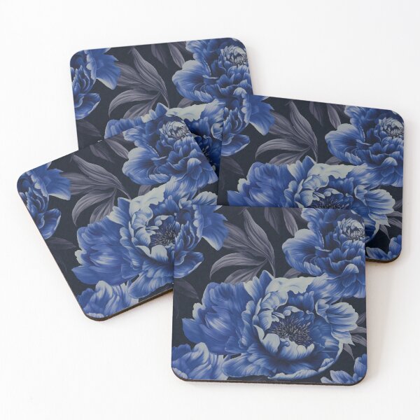 Item preview, Blue Black Bold Flower Pattern designed and sold by BilgePaksoylu.