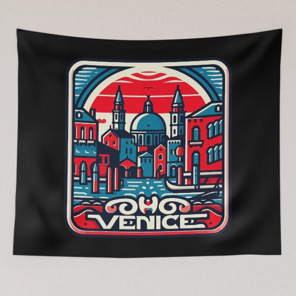 Item preview, Venice Travel Retro Poster designed and sold by TomFrontierArt.