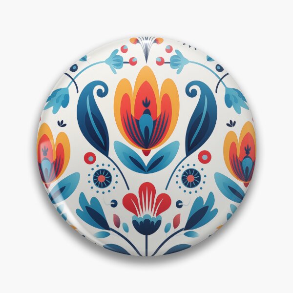 Item preview, flowers in folklore style designed and sold by EtnoBlend.