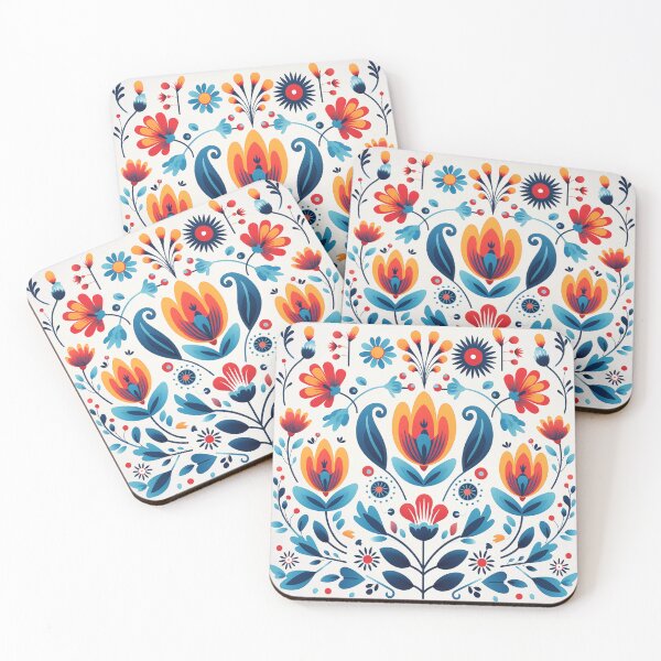 Item preview, flowers in folklore style designed and sold by EtnoBlend.