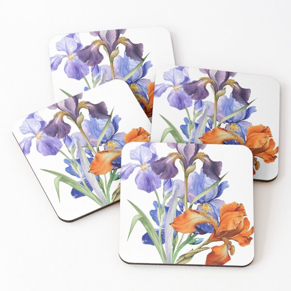 Item preview, purple orange blue IRIS flower designed and sold by Hinny8.