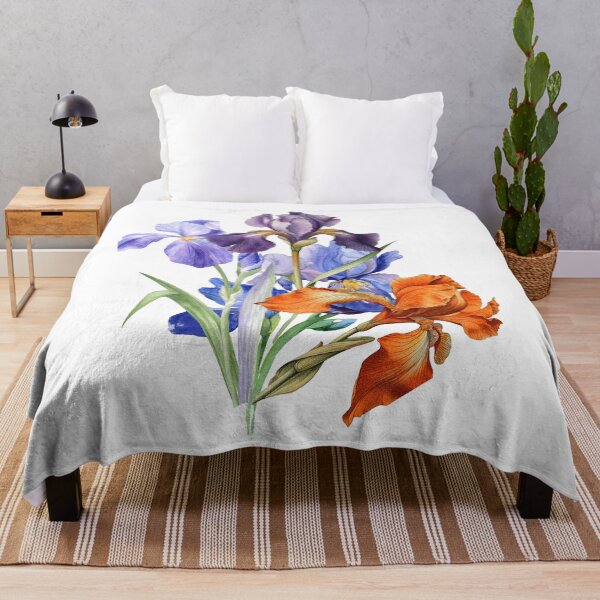 Item preview, purple orange blue IRIS flower designed and sold by Hinny8.
