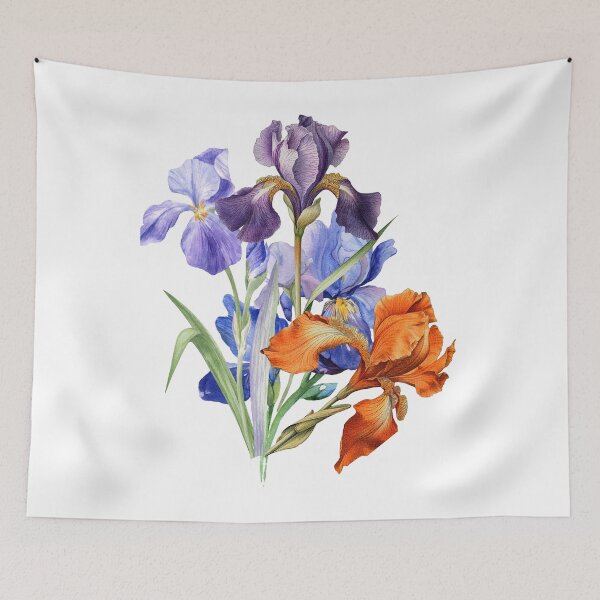 Item preview, purple orange blue IRIS flower designed and sold by Hinny8.
