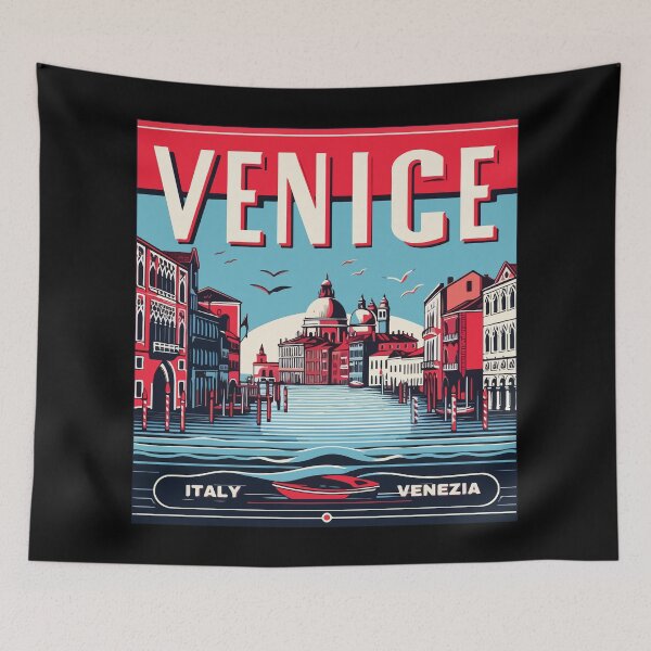 Item preview, Venice Travel Retro Poster designed and sold by TomFrontierArt.