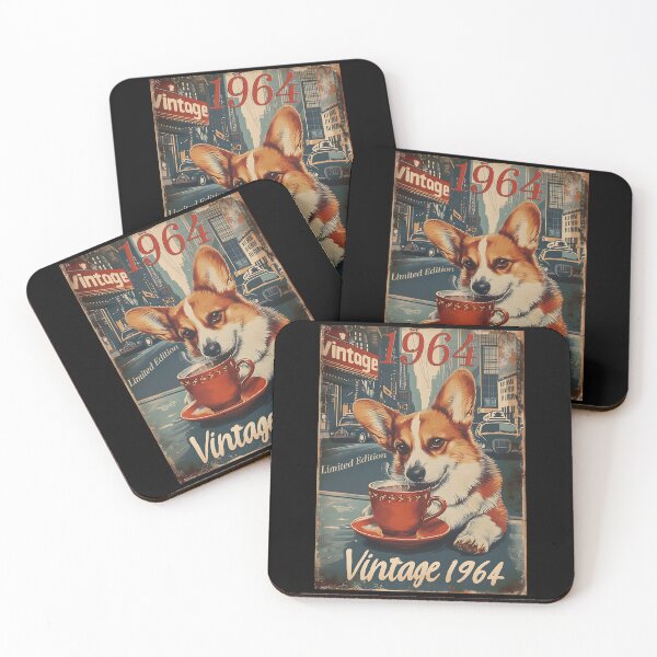 Item preview, Vintage 1964 - 60 Year Old Funny Corgi Dog Coffee NYC 60th Birthday designed and sold by SecretDicer.