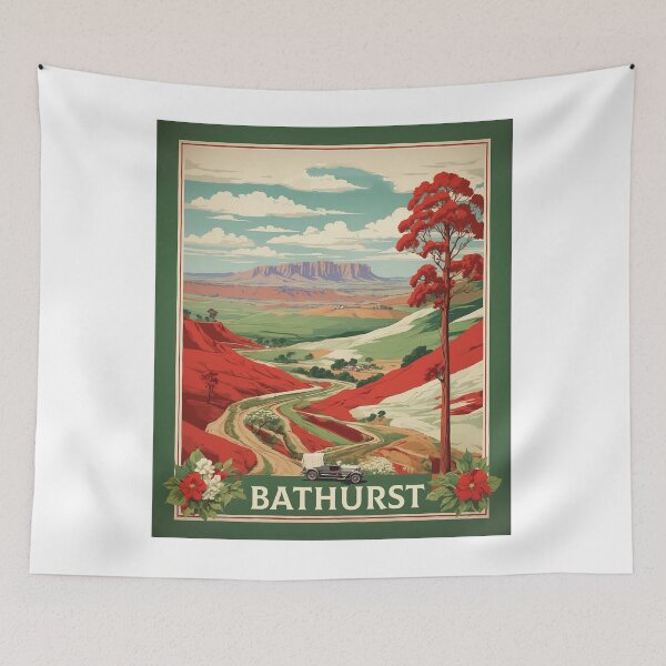 Item preview, Bathurst Australia Tourism Vintage Poster designed and sold by TravelersGems.