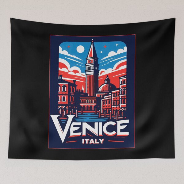 Item preview, Venice Travel Retro Poster designed and sold by TomFrontierArt.