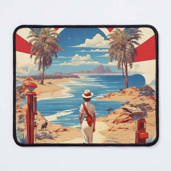 Item preview, Australia Tourism Vintage Poster designed and sold by TravelersGems.