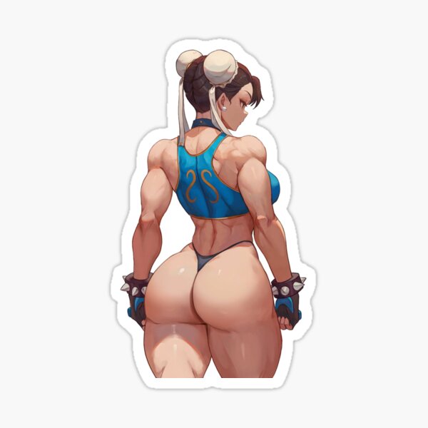 Flexing Muscle Girl Sticker - Flexing Muscle Girl - Discover