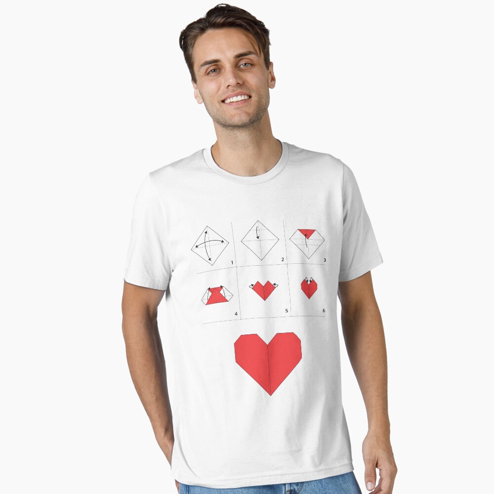 Valentine Heart Paper Folding Tutorial Poster