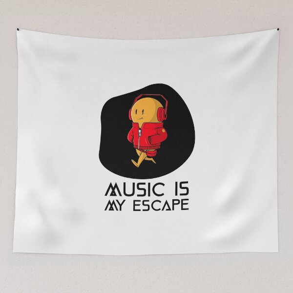 Item preview, MUSIC IS MY ESCAPE designed and sold by Hardstyle-Tees.