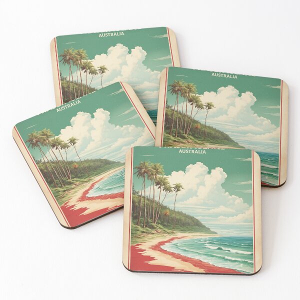 Artikelvorschau, Fraser Island Beach Australien Vintage Poster Tourismus entworfen und verkauft von TravelersGems.