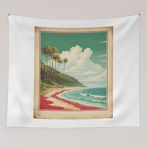 Artikelvorschau, Fraser Island Beach Australien Vintage Poster Tourismus 2 entworfen und verkauft von TravelersGems.