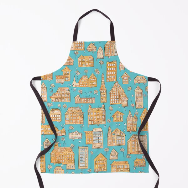 Item preview, Cheerful Fantastic Whimsical Urban Townscape Pattern designed and sold by thejoyker1986.