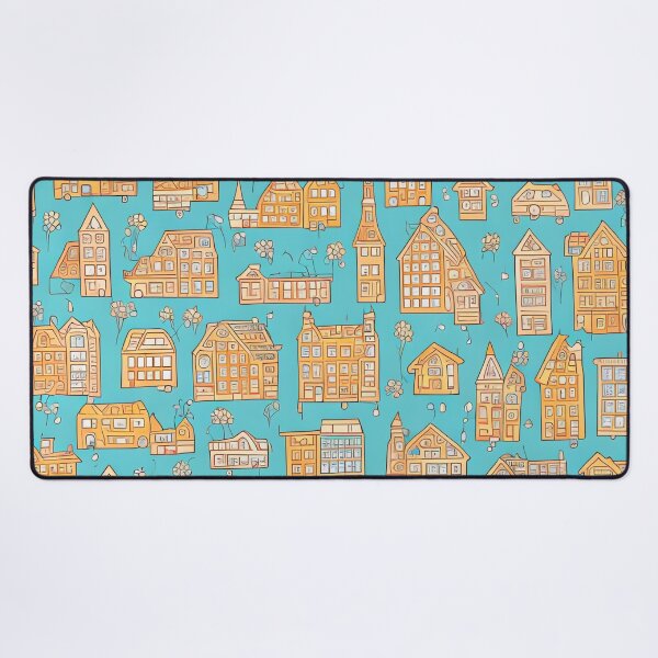 Item preview, Cheerful Fantastic Whimsical Urban Townscape Pattern designed and sold by thejoyker1986.