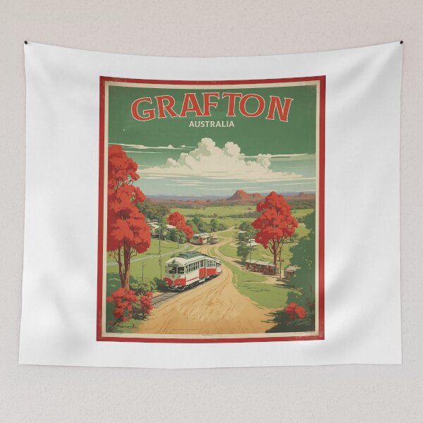 Artikelvorschau, Grafton Australia Tourism Vintage Poster entworfen und verkauft von TravelersGems.