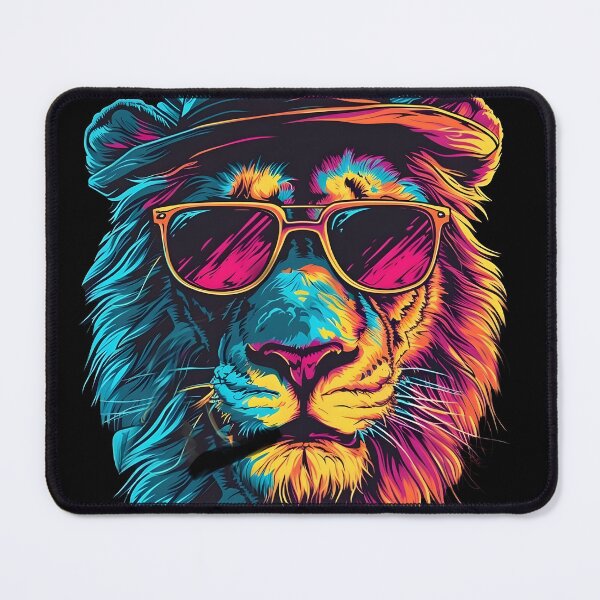 Item preview, Colourful Gangster lion design designed and sold by AeroAesthetics.