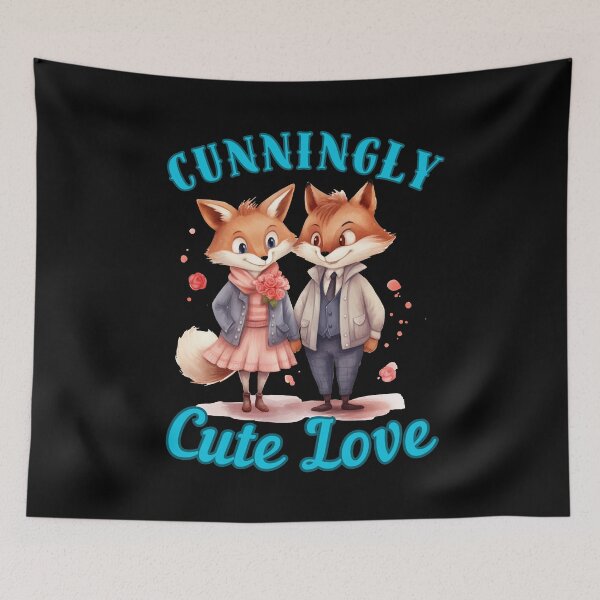 Item preview, Cunningly Cute Love. vintage fox designed and sold by FoxVibes.