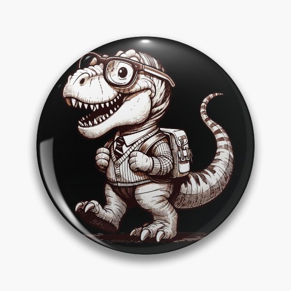 Item preview, Cute black and white Tyarannosaurus Go To School designed and sold by TomFrontierArt.